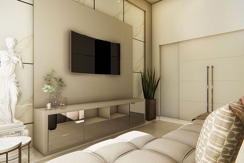 Planta de casa neoclássica moderna