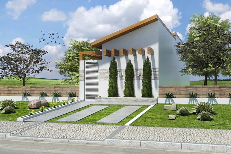 Casa pequena e moderna