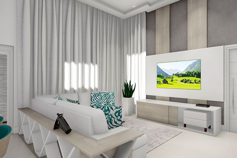 Sala de tv clean