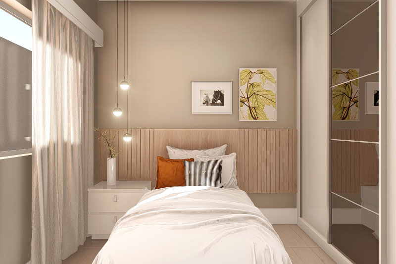 Planta de casa com 3 quartos e piscina