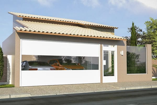 Planta de casa térrea com 3 quartos