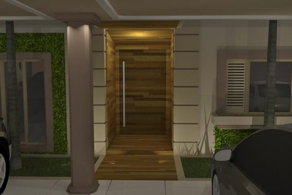 Planta de casa com 3 vagas na garagem